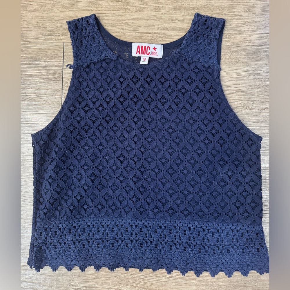 Blue Sleeveless Tank Top